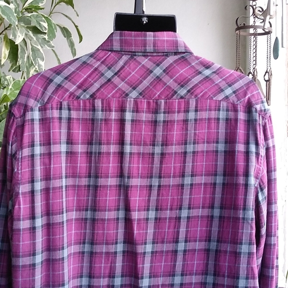Penguin Plaid Wine Classic Fit Shirt Sz XL - Picture 7 of 9